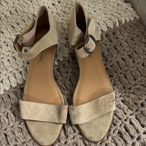 Franco Sarto Tan Suede Sandals